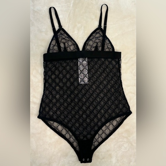 GUCCI GG TULLE BODYSUIT - Picture 1 of 3